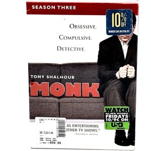 Monk - Season Three (DVD, 200, 4-Disc Set) New & Sealed
